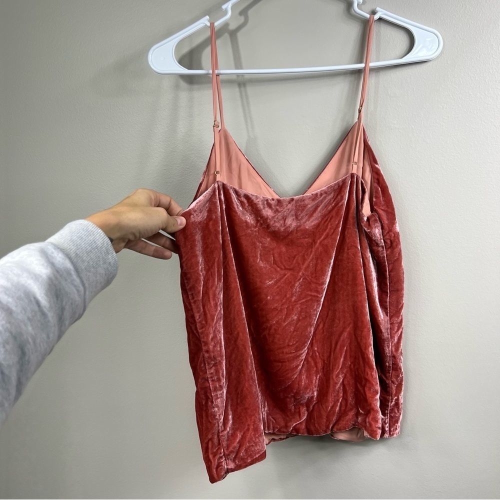 L'ACADEMIE Los Angeles blush pink velvet camisoles Sz S - Picture 6 of 8